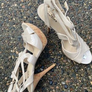 Guess Beige Strappy Heels